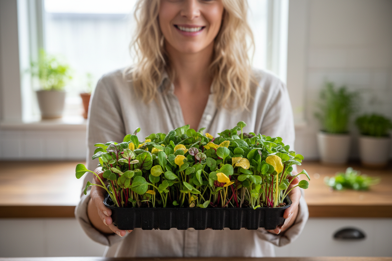 Swiss chard microgreens -ford hooks- (1 oz fresh pack)